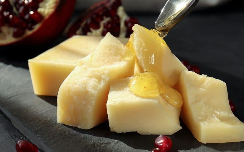 sliced fruit on stainless steel spoon